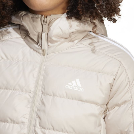 Adidas Essentials 3-Stripes Light Down Parka "Wonder Beige"