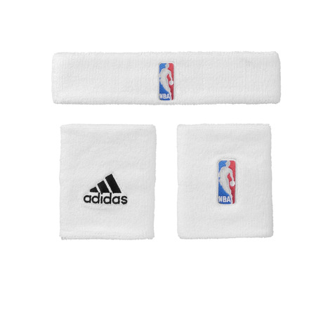 Adidas NBA Headband and Wristband Set (white)
