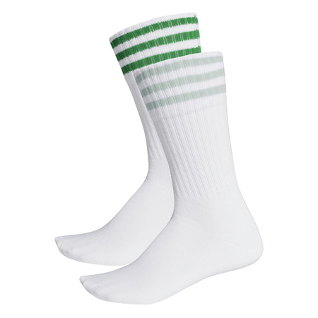 Adidas Originals Solid Crew Sock 2pp (ASH Green/White/Green)