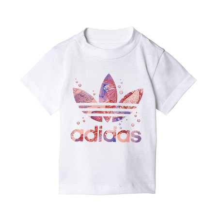 Adidas Originals Trefoil Logo "Aqua" Infants Tee (white/multicolor)