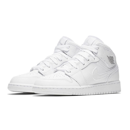 Air Jordan 1 Mid (GS) Shoe "White"