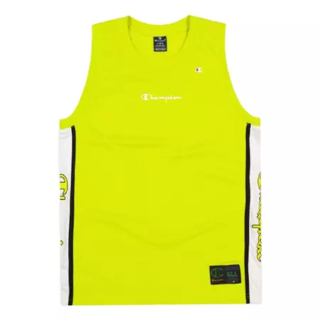 Champion Basketball Neon Sport Script Logo Tank Top "Electric Yellow Green"