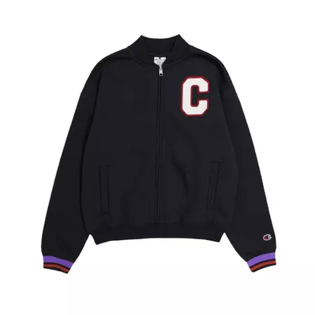 Champion Bookstore Logo Bomber Sweatshirt "Black"