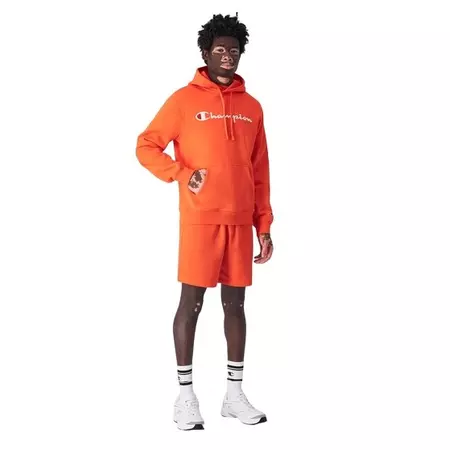 Champion Embroidered Big Logo Fleece Hoodie "Orange"