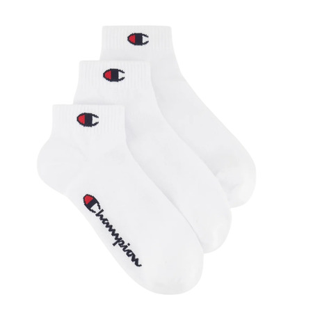 Champion Junior 3Pk Quarter Socks "White"