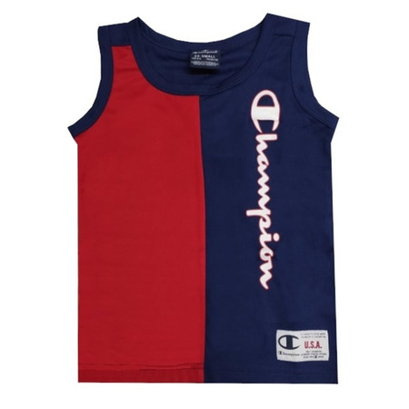 Champion Kids Legacy Basketball Color Block Logo Tank Top "Red-Navy"