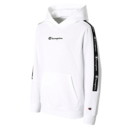 Champion Legacy Boys Tape Insert Light Fleece Hoodie "White"