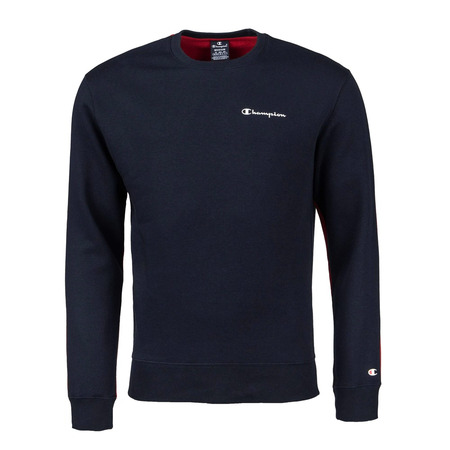 Champion Legacy Spliced Script Logo Print Sweatshirt "Navy"