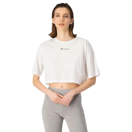 Champion Wm´s Cropped Back Script Logo T-Shirt "White"