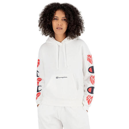 Champion Wm´s Legacy Logo Sleeves Love Hoodie "White"