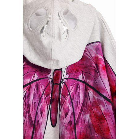 Desigual Butterfly Cape Sweatshirt "Gray Vigore"