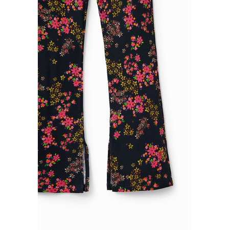 Desigual Girls Floral Flare Leggings "Black"