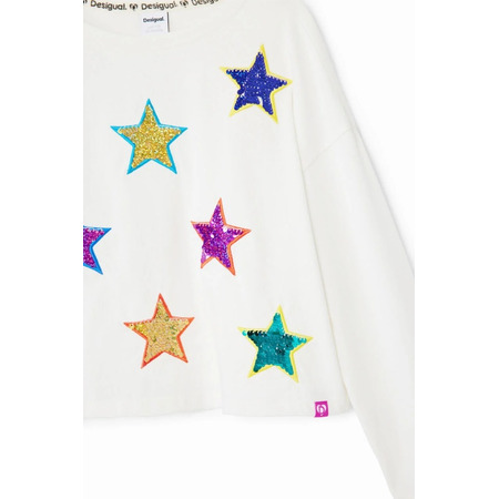 Desigual Star print T-shirt "White"