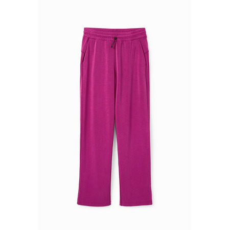 Desigual Wide-leg Sport Trousers "Blackberry Rose"