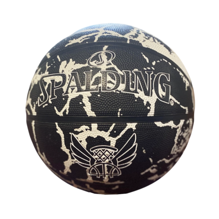 Balón Spalding Flight Crack Black White Rubber (Size 5)