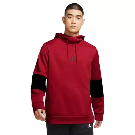 Jordan Air Therma Fleece Pullover Hoodie "Red"