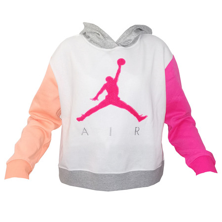 Jordan Girls Air Cropped Pollover Hoodie (white)