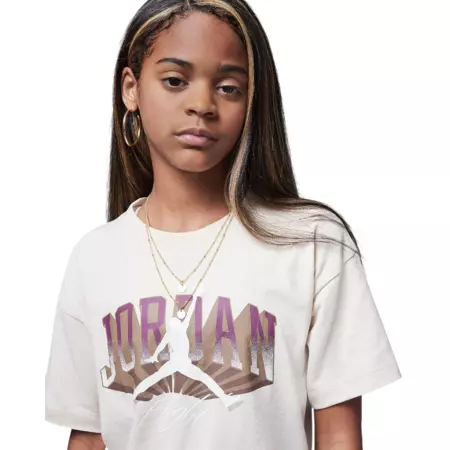 Jordan Girls JDB Push Through Graphic T-Shirt "Legend LT Brown"