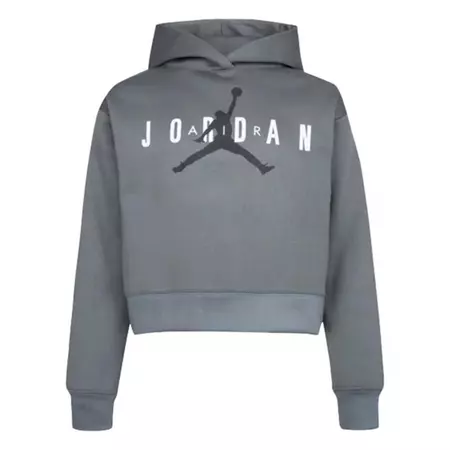 Jordan Girls Jumpman Logo Sustainable Hoodie "Smoke Grey"