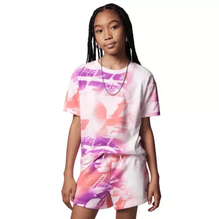 Jordan Girls Triple Team Printed Shorts "Arctic Pink"