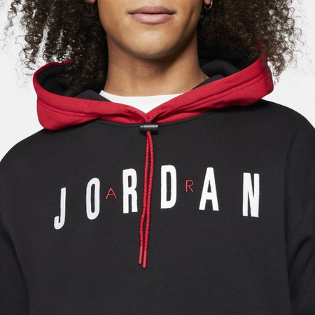 Jordan Jumpman Air Graphic Fleece Pullover "Black-Gym Red"