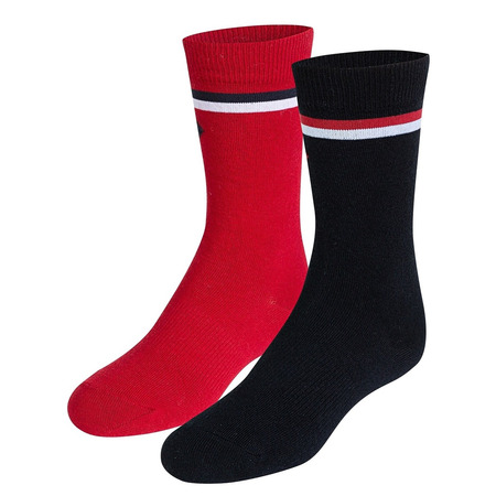 Jordan Kids Diamond High Crew Socks 2 Pair (Black/Red)