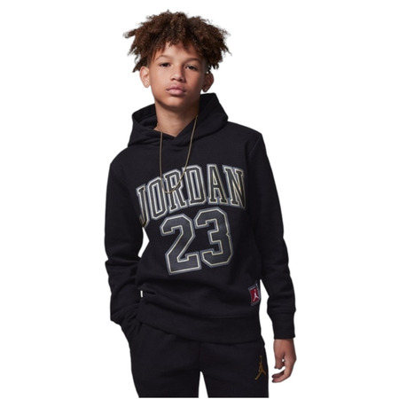 Jordan Kids HBR Logo 23 Fleece Pullover Hoodie "Black Gold"