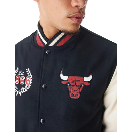 New Era NBA Chicago Bulls INJ Lifestyle Varsity Jacket "Black "