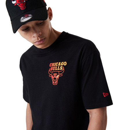 New Era NBA Chicago Bulls Neon Fade Logo Tee