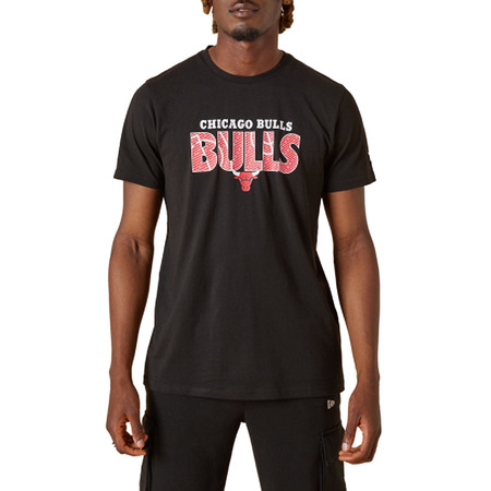 New Era NBA Chicago Bulls Wordmark Court Infill T-Shirt "Black"