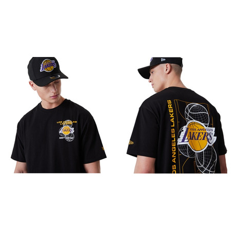 New Era NBA L.A Lakers Basketball Graphic Tee "Black"