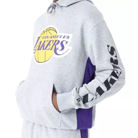 New Era NBA L.A Lakers Mesh Panel Oversized Pullover Hoodie