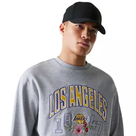 New Era NBA LA Lakers Floral Oversized Crew Neck Sweater