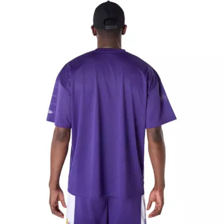 New Era NBA LA Lakers Graphic Mesh T-Shirt "Purple "