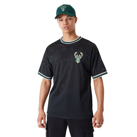 New Era NBA Milwaukee Bucks Lifestyle Mesh Oversized T-Shirt