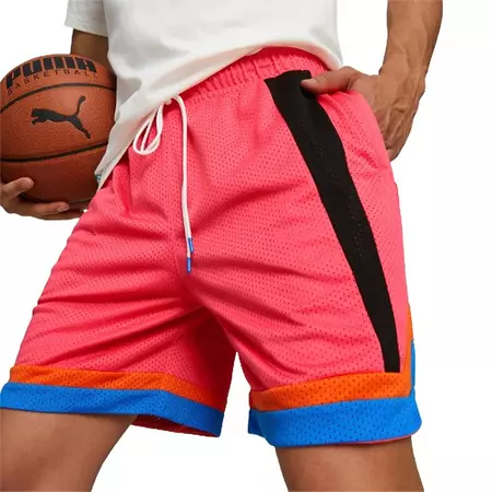 Puma Basketball LaMelo One stripe Short "Hot Coral"