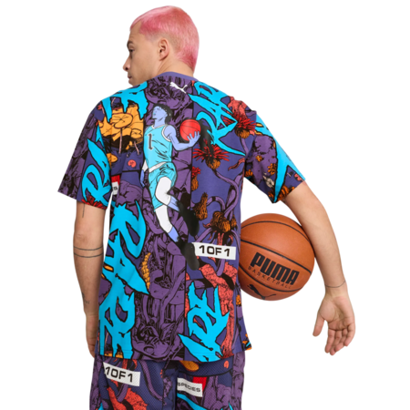 Puma Basketball Melo Phoenix AOP Tee "Blue Crystal"