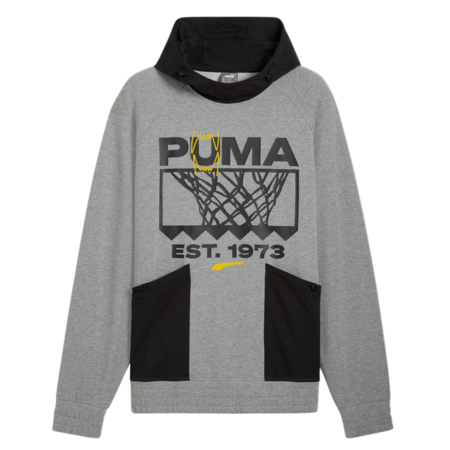 Puma Basketball Winning Shot Hoodie Fleece "Medium Gray"