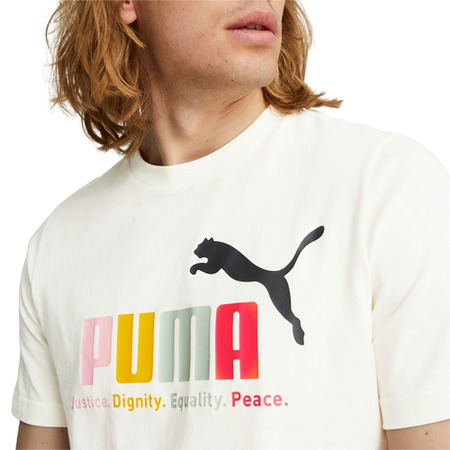 Puma ESS+ Multicolor Tee "Warm White"