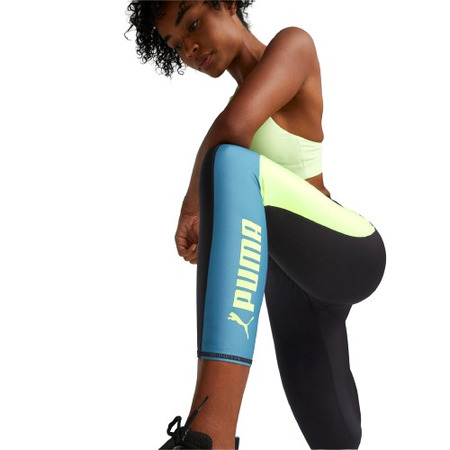 Puma Fit Eversculpt Color Block HW 7/8 Tight "Black-Speed Green"