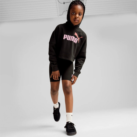 Puma Girls ESS Logo Cropped Hoodie G "Black"