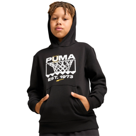 Puma Junior Basketball Winning Shot Hoodie Fleece "Black"