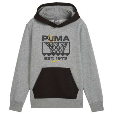 Puma Junior Basketball Winning Shot Hoodie Fleece "Medium Gray"