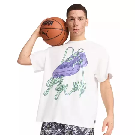 Puma Lace EM Up Oversized Tee "White"