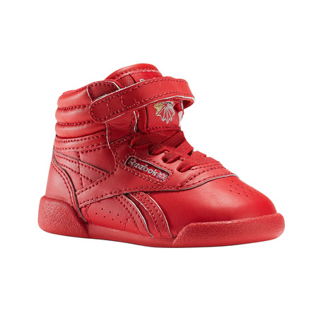 Reebok Classic Freestyle Hi Infant (excellent red/silver/gold)