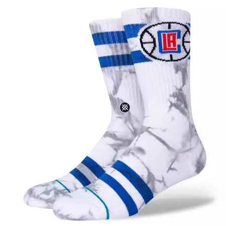 Stance Casual NBA Clippers Dyed Crew Socks "Silver"