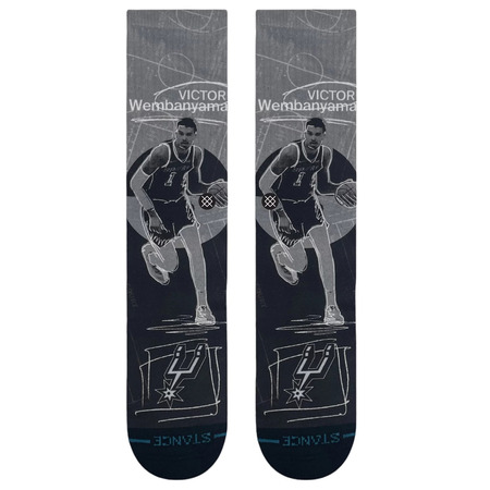 Stance Casual NBA San Antonio Spurs Victor Wembanyama Pasted Socks