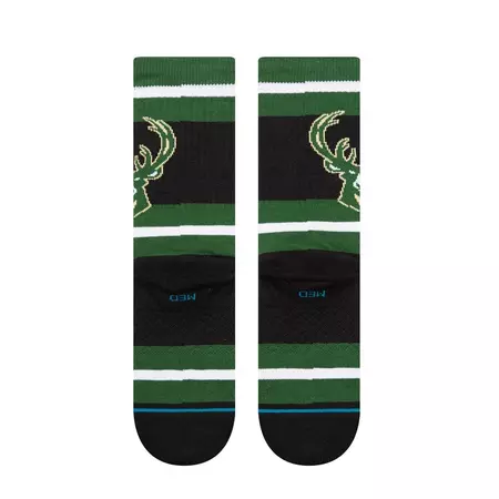 Stance Casual Prep Milwaukee Bucks Crew Socks