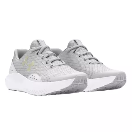 UA Girls' Grade School Surge 4 Running Shoes "Halo Gray"