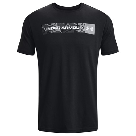 UA Men's Camo Chest Stripe Short Sleeve "Black"